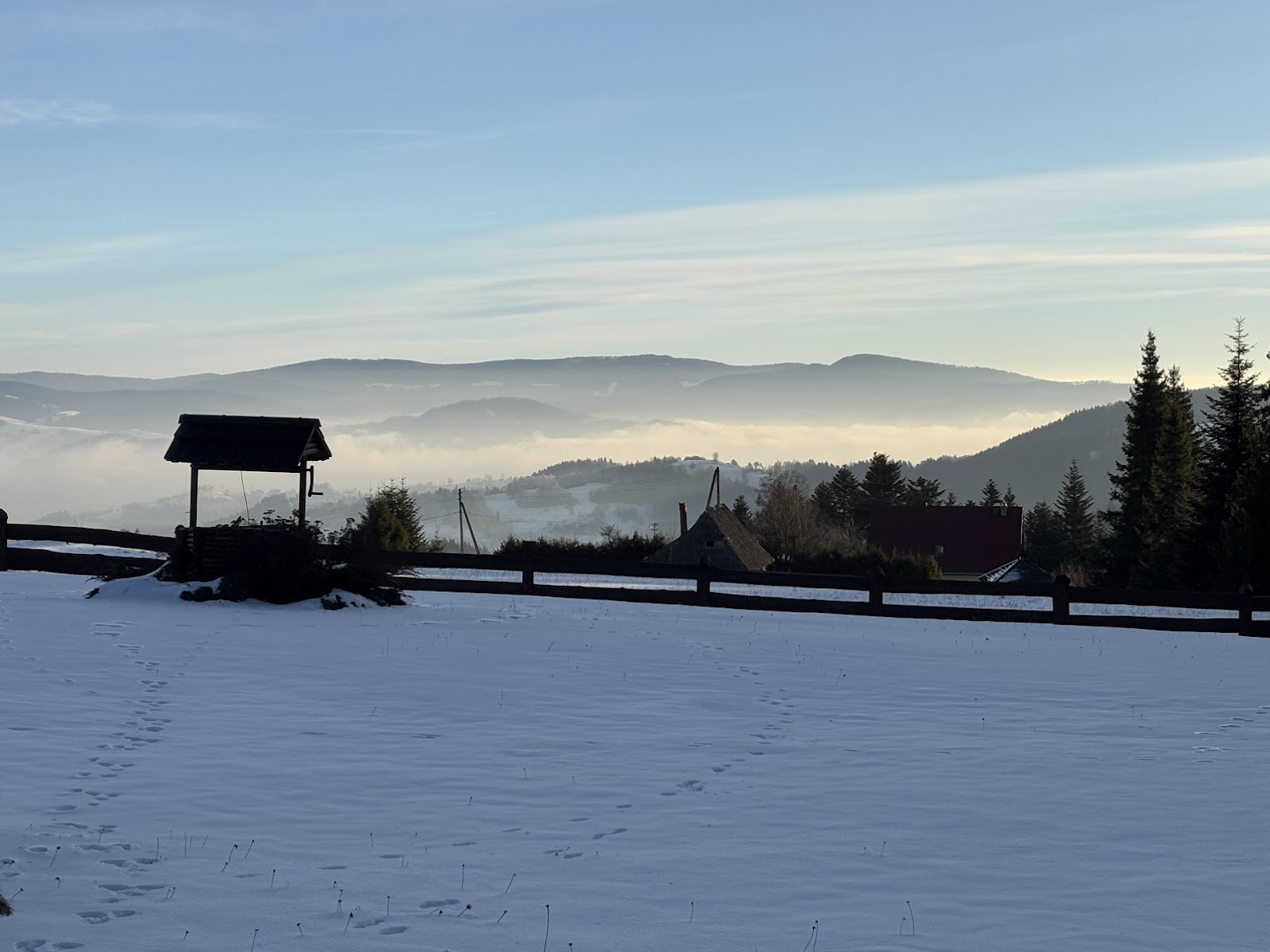 Widok na Beskid Sądecki (pasmo Jaworzyny Krynickiej) z Obidzy