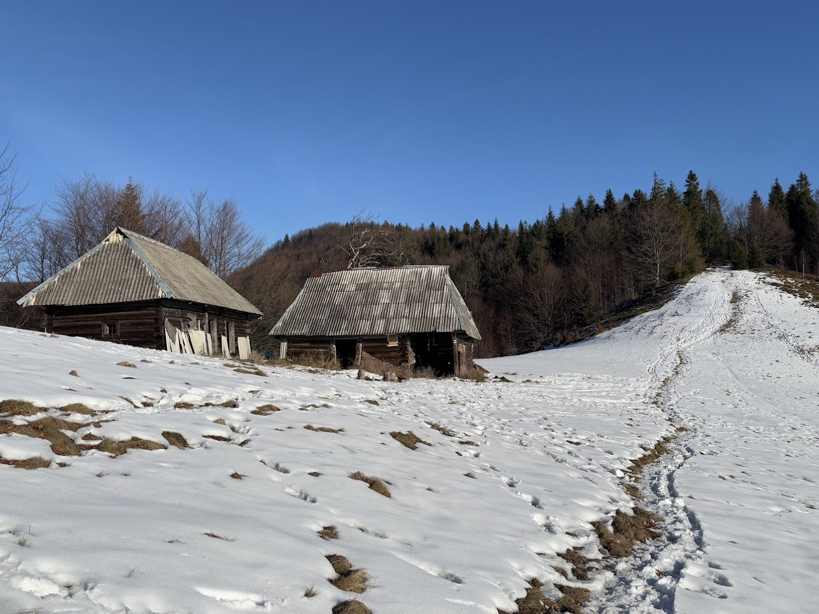 Opuszczone gospodarstwo na Hali Skotarka