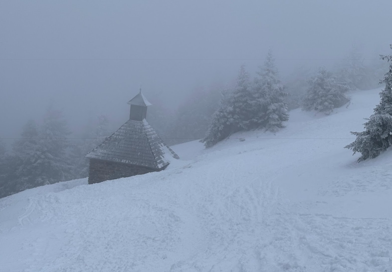 Zimowy weekend w Jesionikach. Dzień 2: Červenohorské sedlo - Chata Jiřího na Šeráku. Śnieżyca.