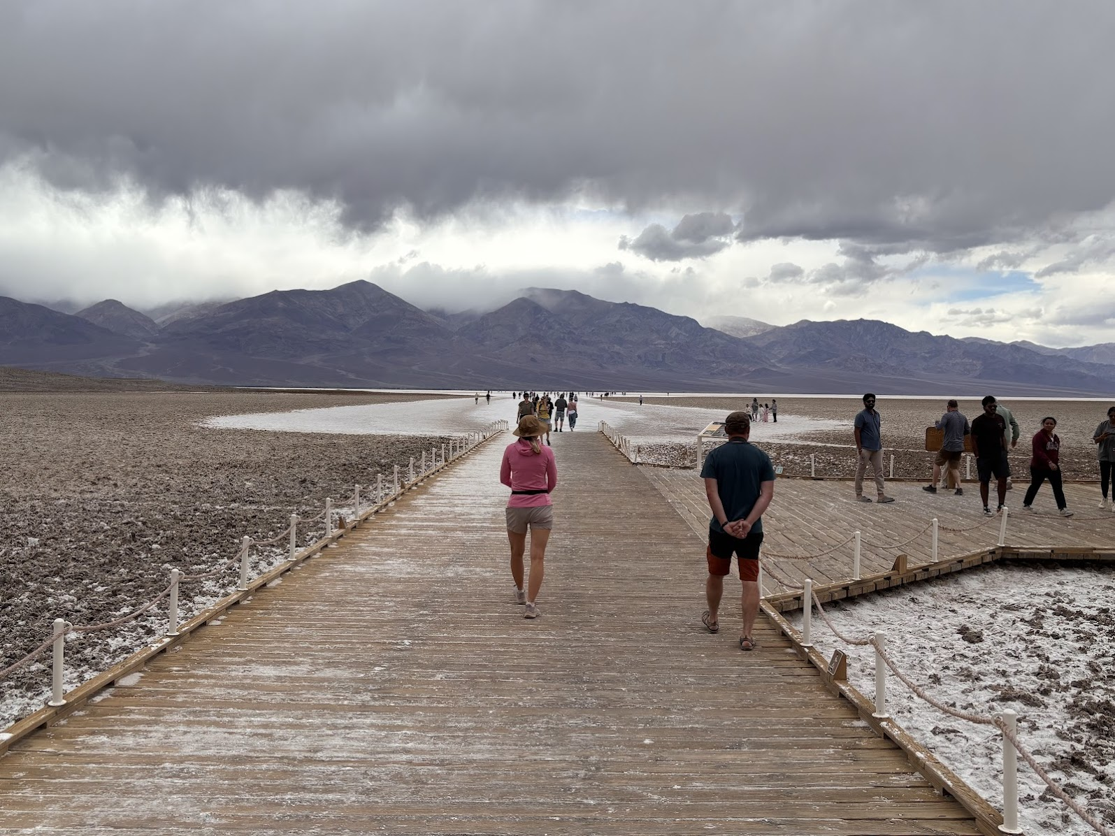 Badwater Basin parking and walkway - Death Valley, CA
