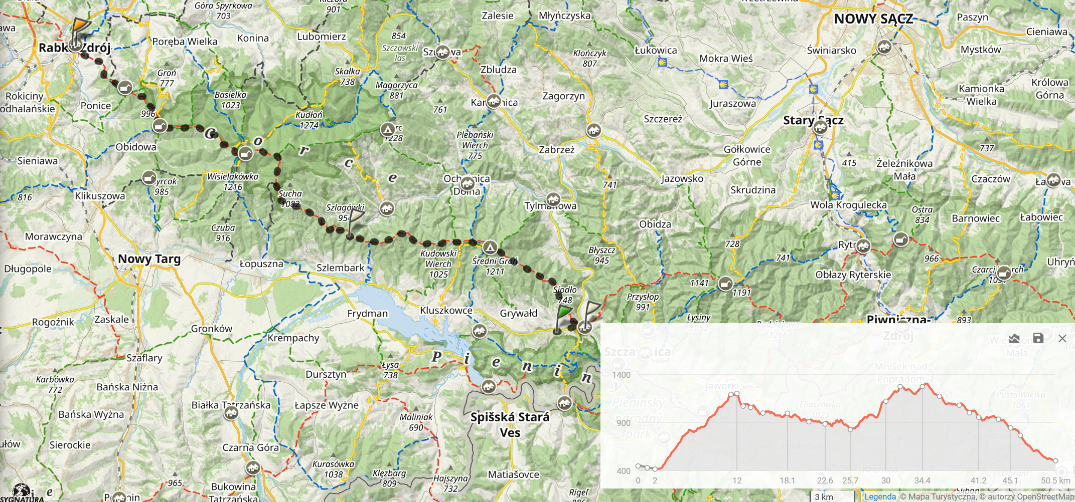 Całe Gorce w jeden dzień - 50,5km, 2000m podejść