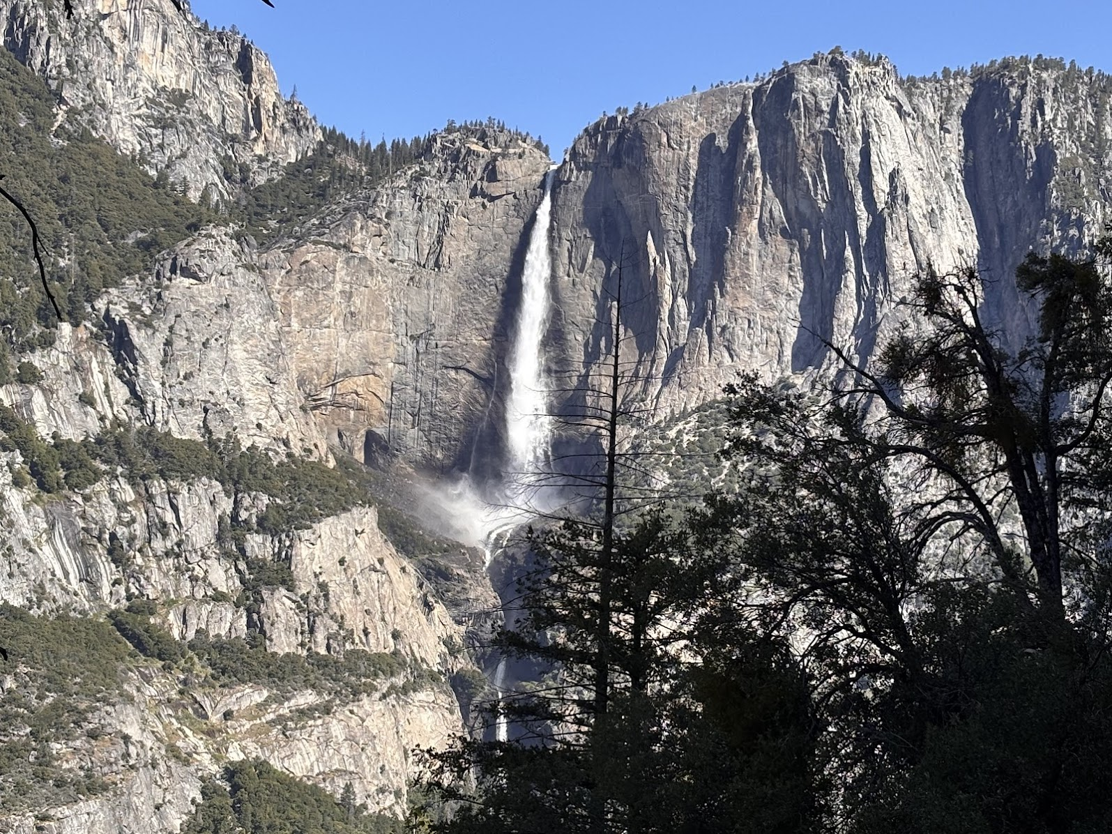 Yosemite Falls viewed from Four Mile Trail