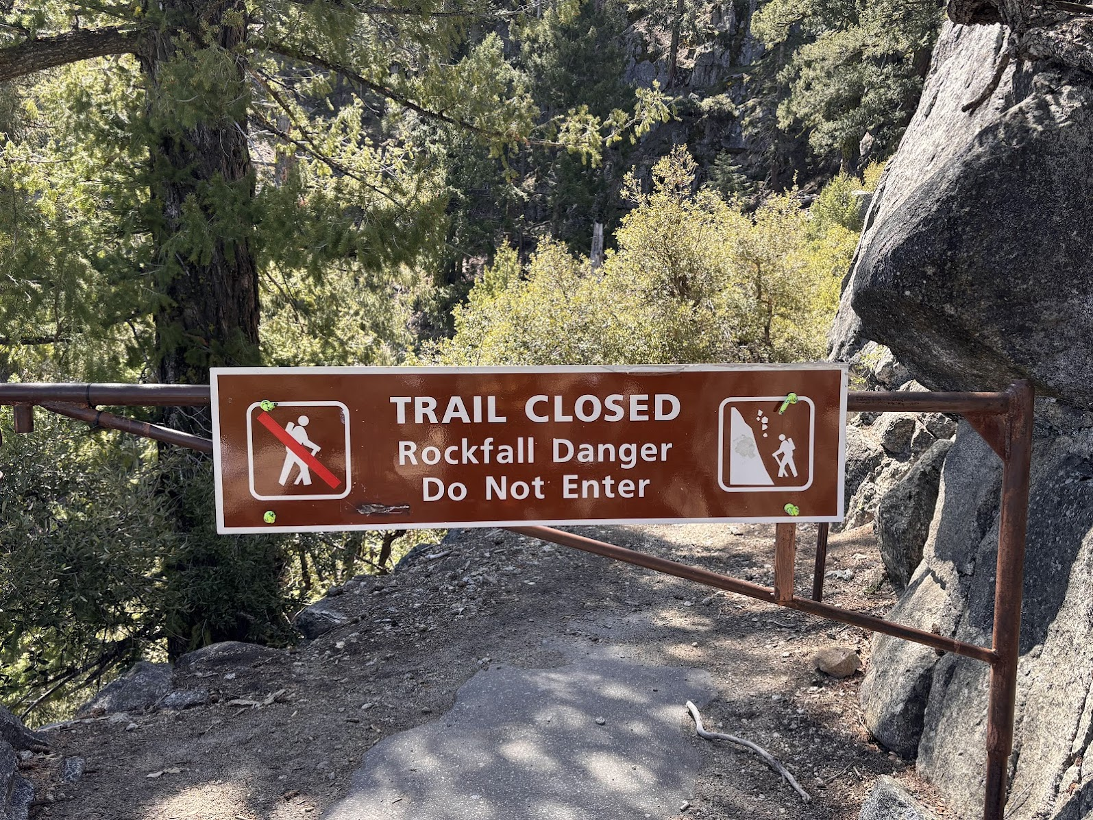 Trail closure near Union Point