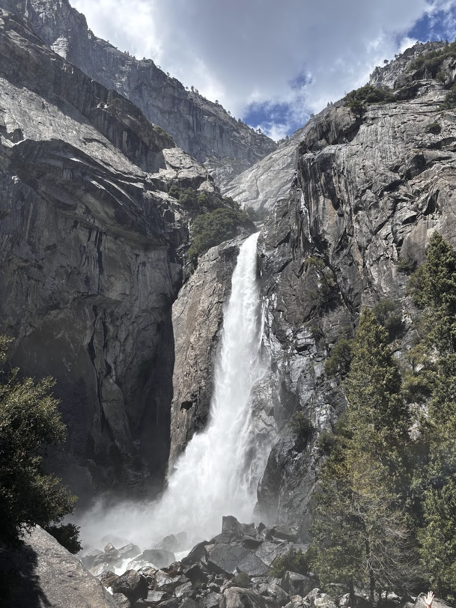 The lowest part of Yosemite Falls