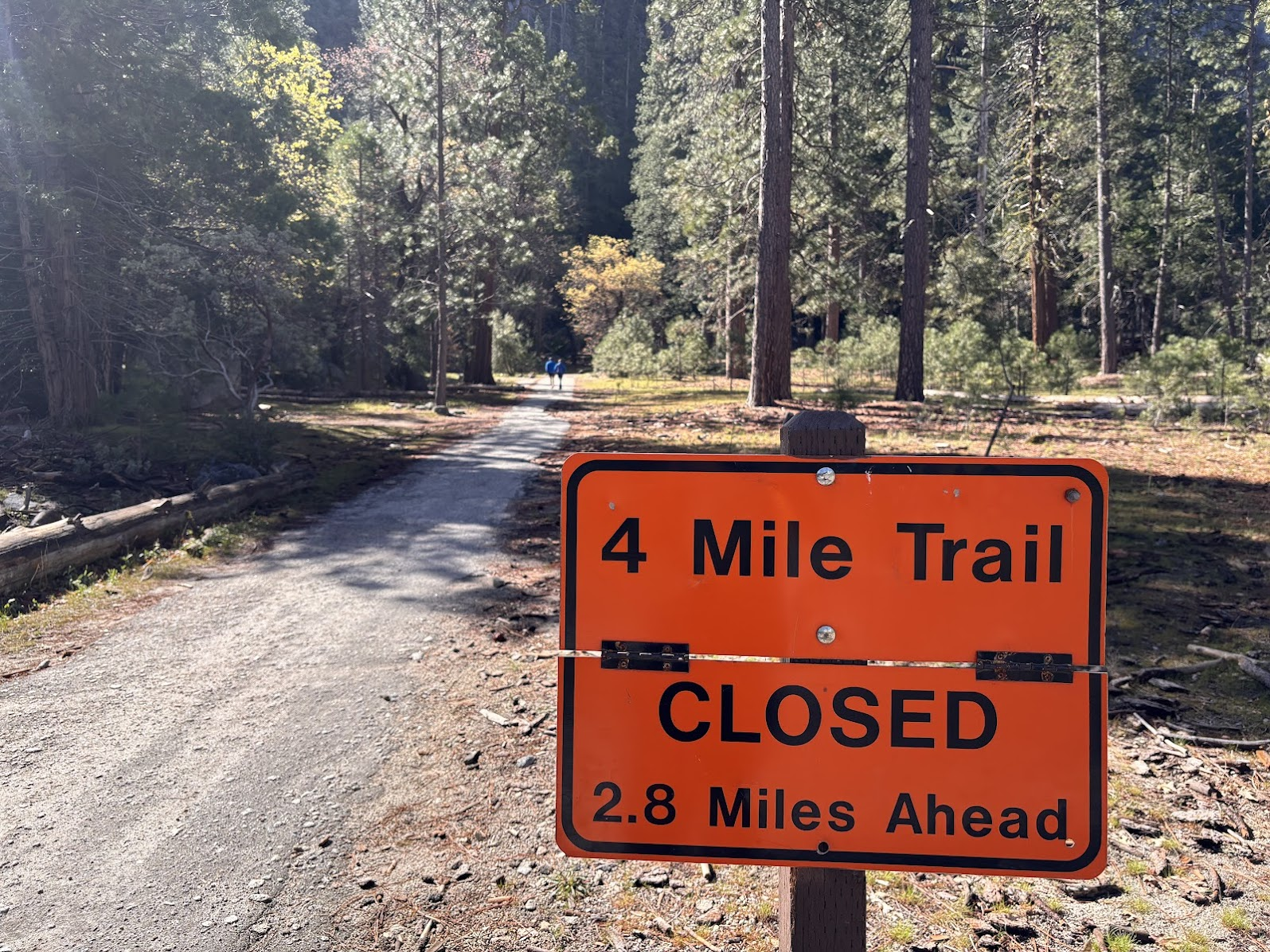 Trail closure warning