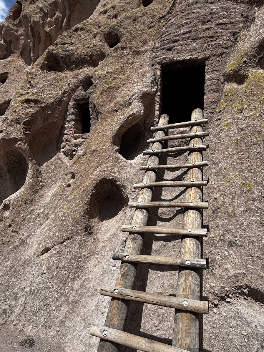 Contemporary ladder to ancient cliff dwellings
