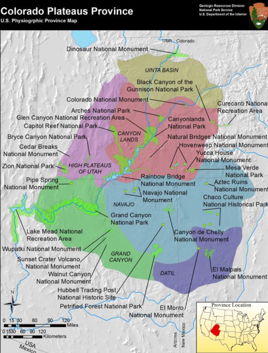Colorado Plateau (source: nps.gov)