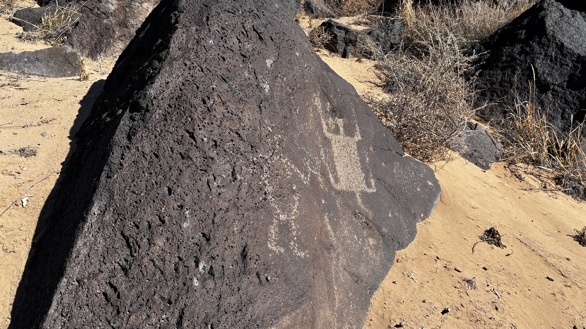 Ancient art on basalt rock - Piedras Marcadas