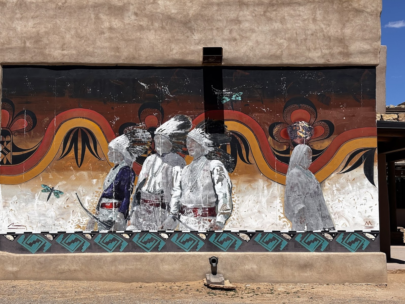 Mural near Ancoma Pueblo Visitor Center