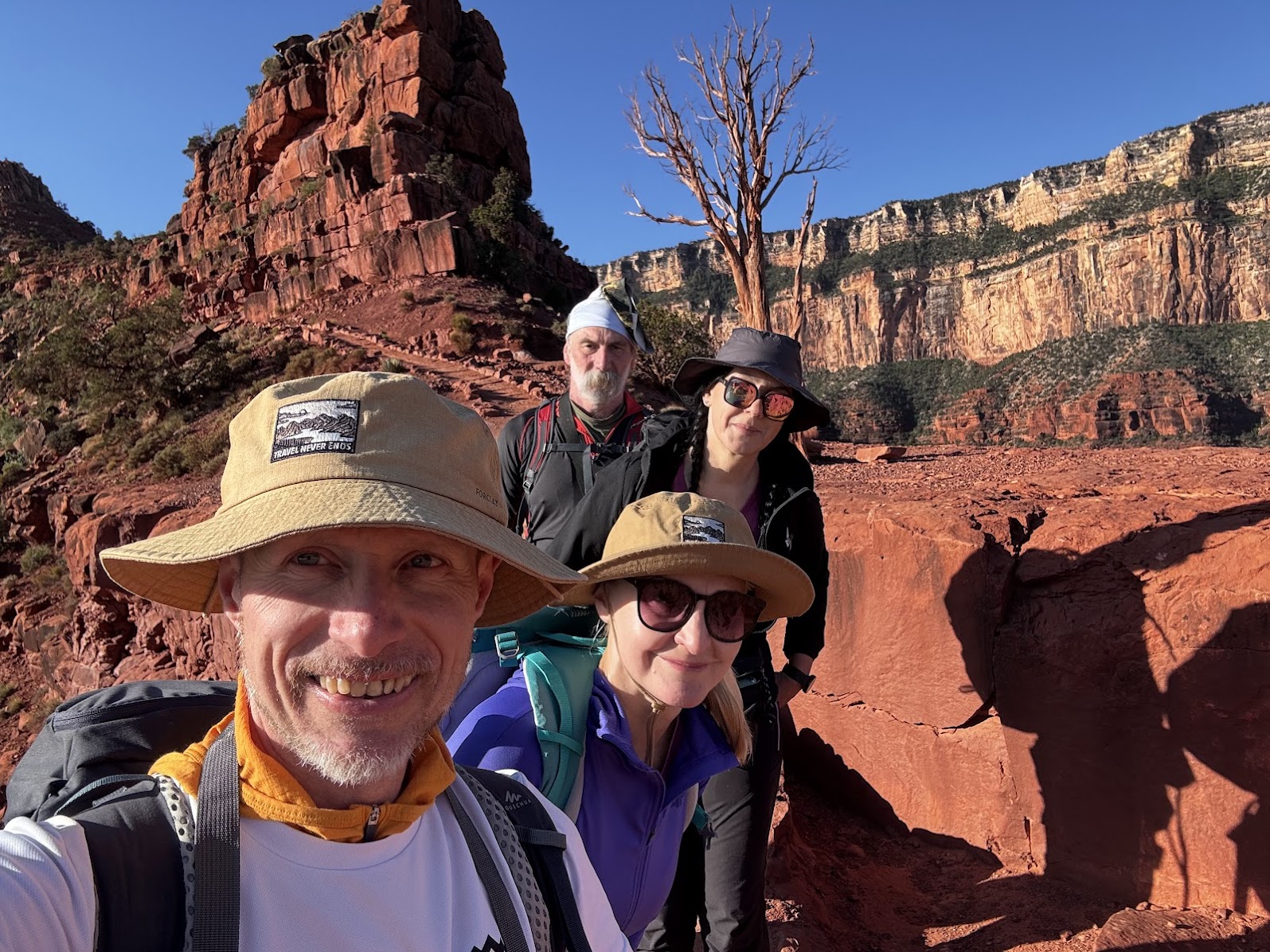 7:33 (3km & 460m down); below Cedar Ridge