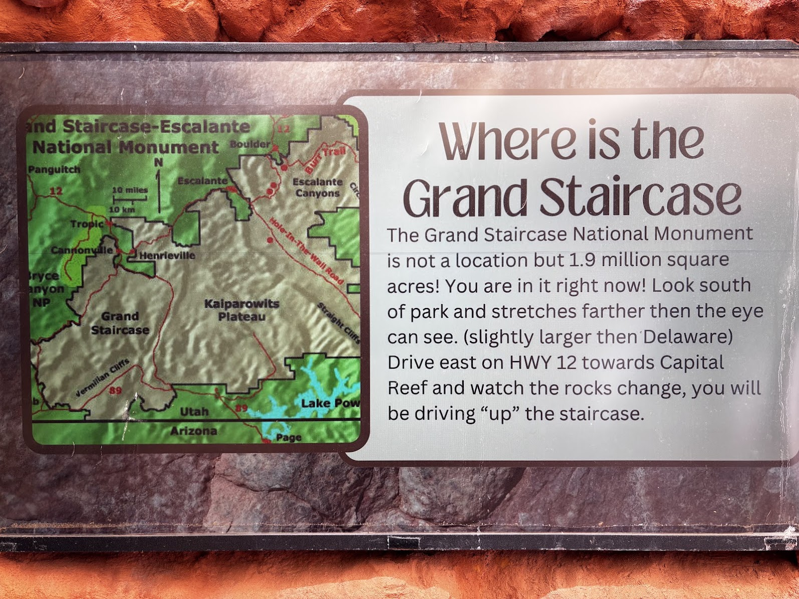 Map of what used to be Grand Staircase Escalante National Monument