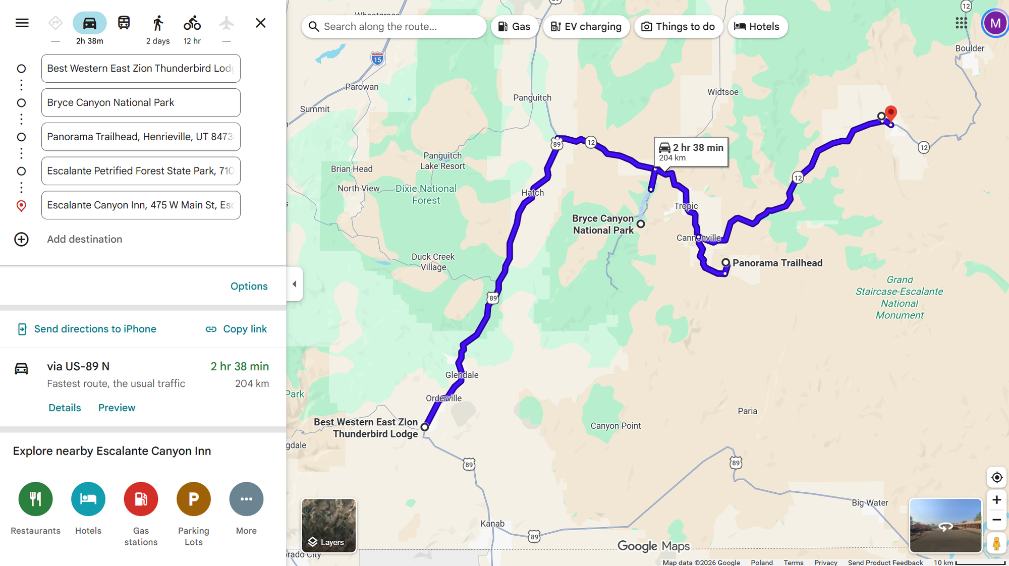 Day 9: Mt Carmle Jct, UT => Escalante, UT (200km)