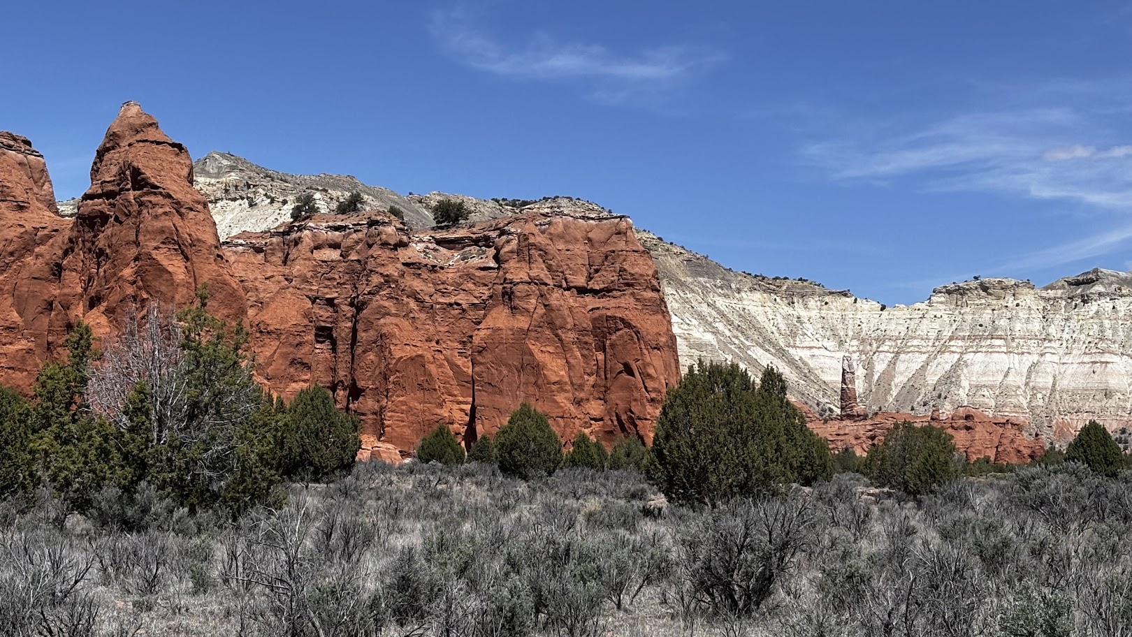 Red and white sandstone of Kodachrome Basin State Park