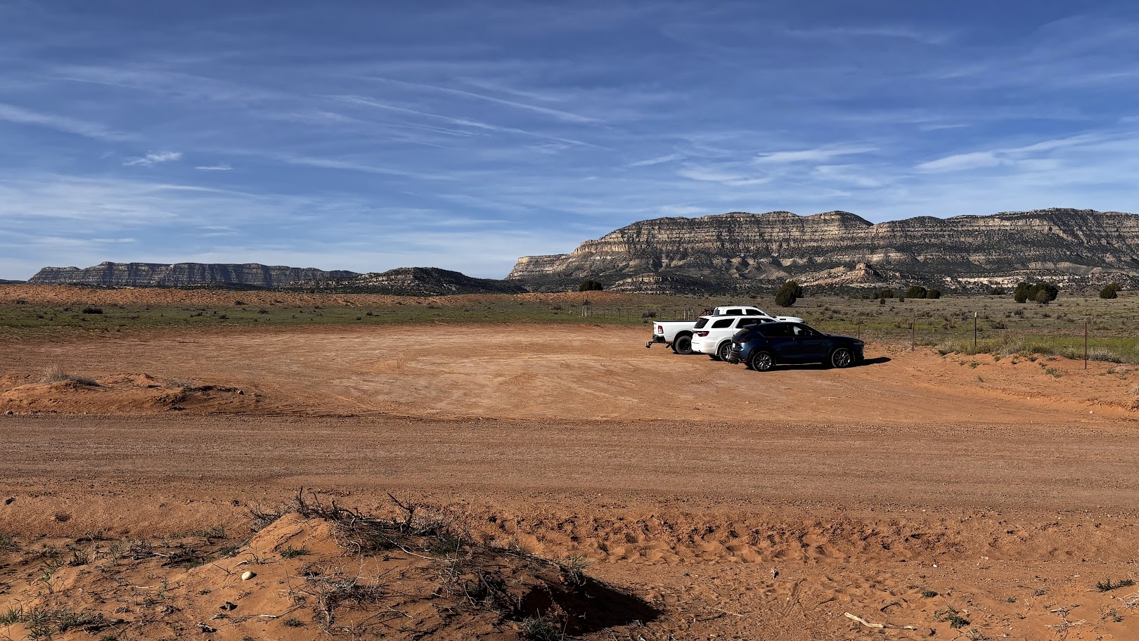 parking at zebra slot canyon trailhead