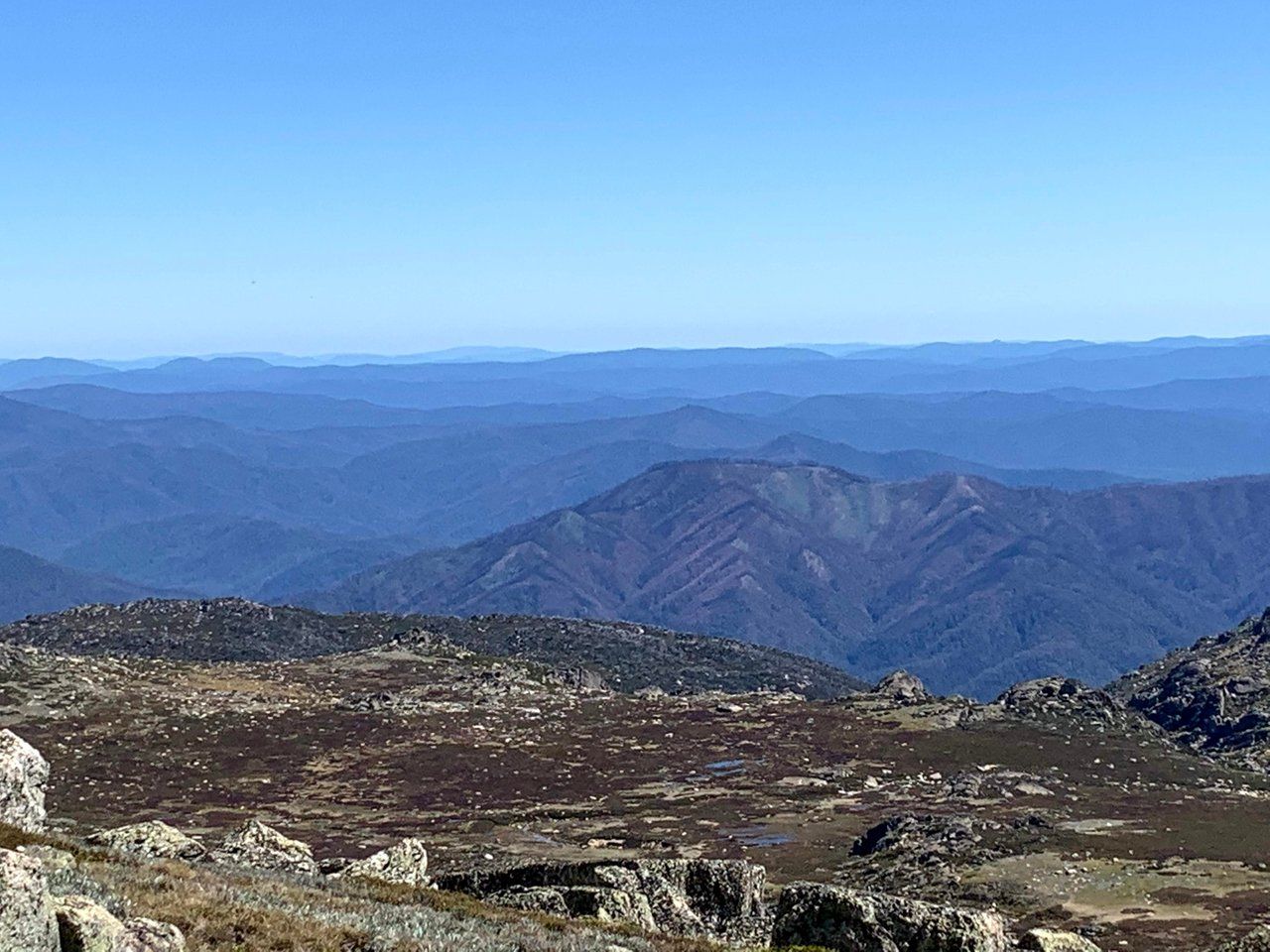 View from Mt Kosciuszko summit