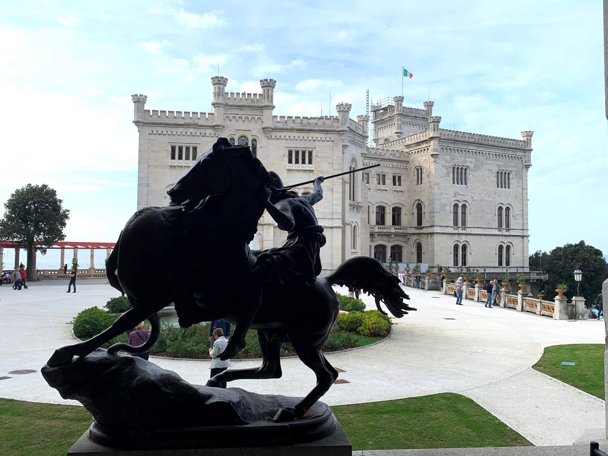 Miramare Castle, seen from its gardens