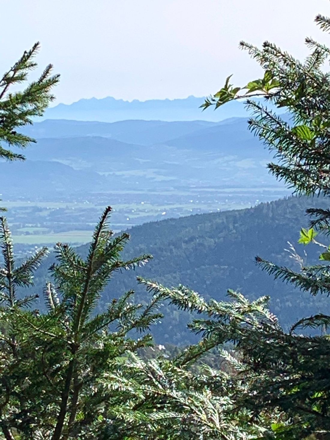 The Tatras viewed from Klimczok peak, Poland