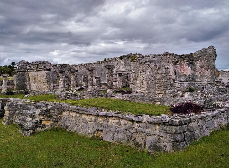 Mysterious Yucatan: Tulum Ruins covered with clouds