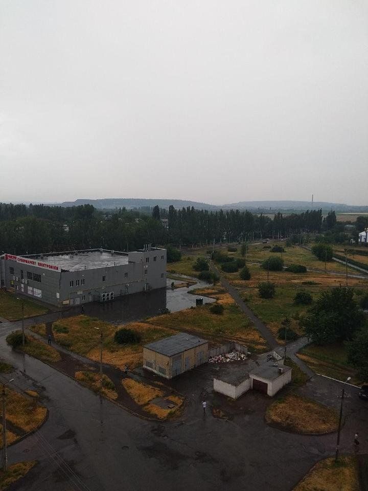 My homeland Inhulets. Rainy season.