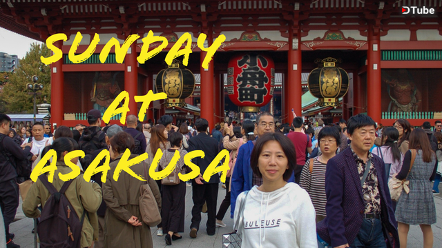 A busy Sunday at Asakusa Temple in Japan