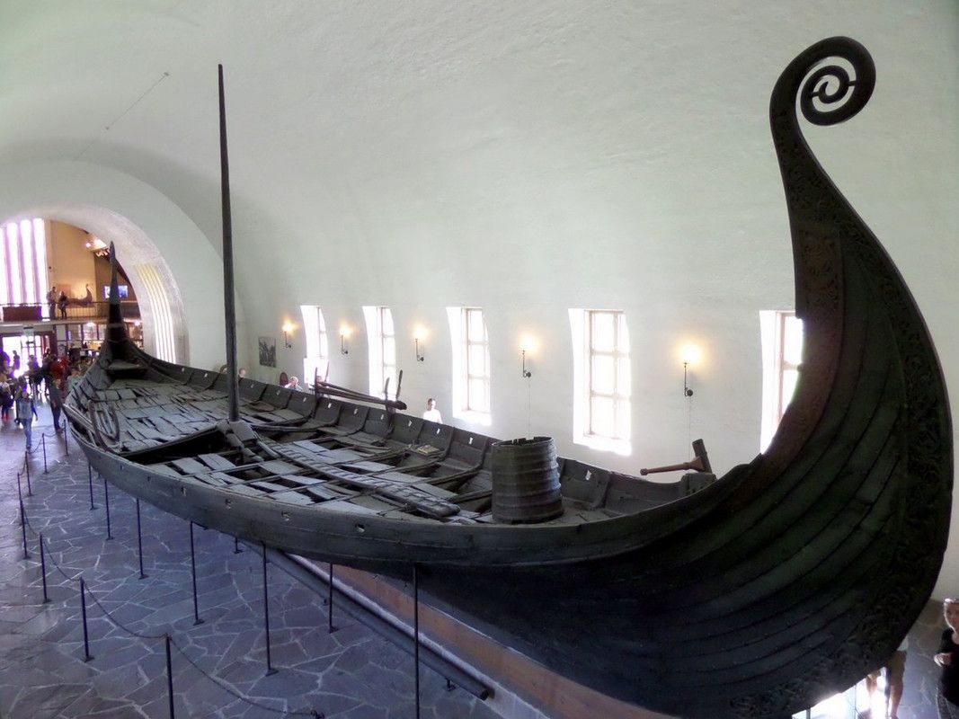 The Oseberg Ship from above