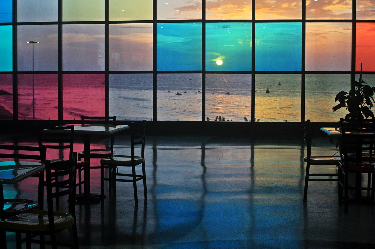 The stained glass window that turns sunsets into works of art